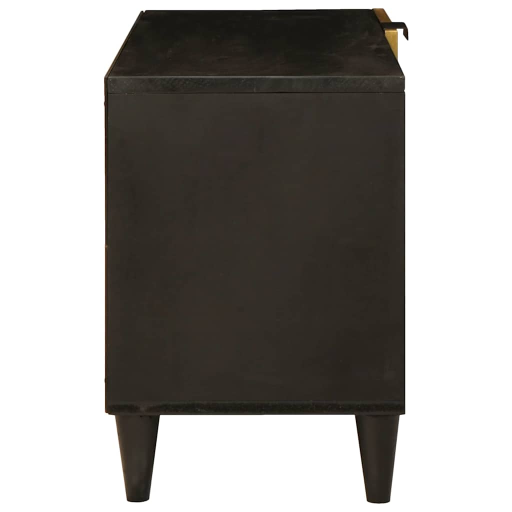 TV szekrény Fekete és Arany 80 x 33 x 46 cm Szerelt Fa