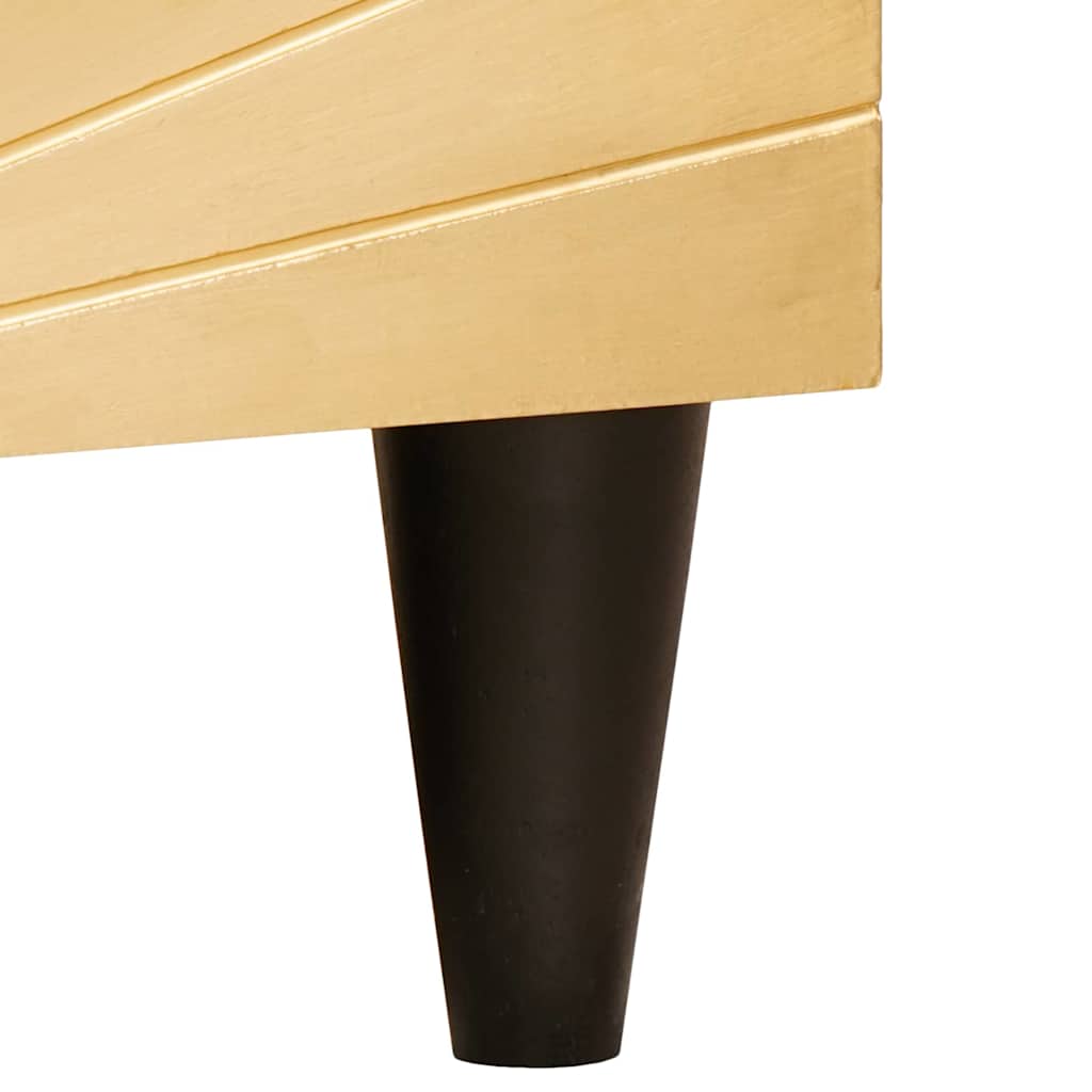TV szekrény Fekete és Arany 80 x 33 x 46 cm Szerelt Fa