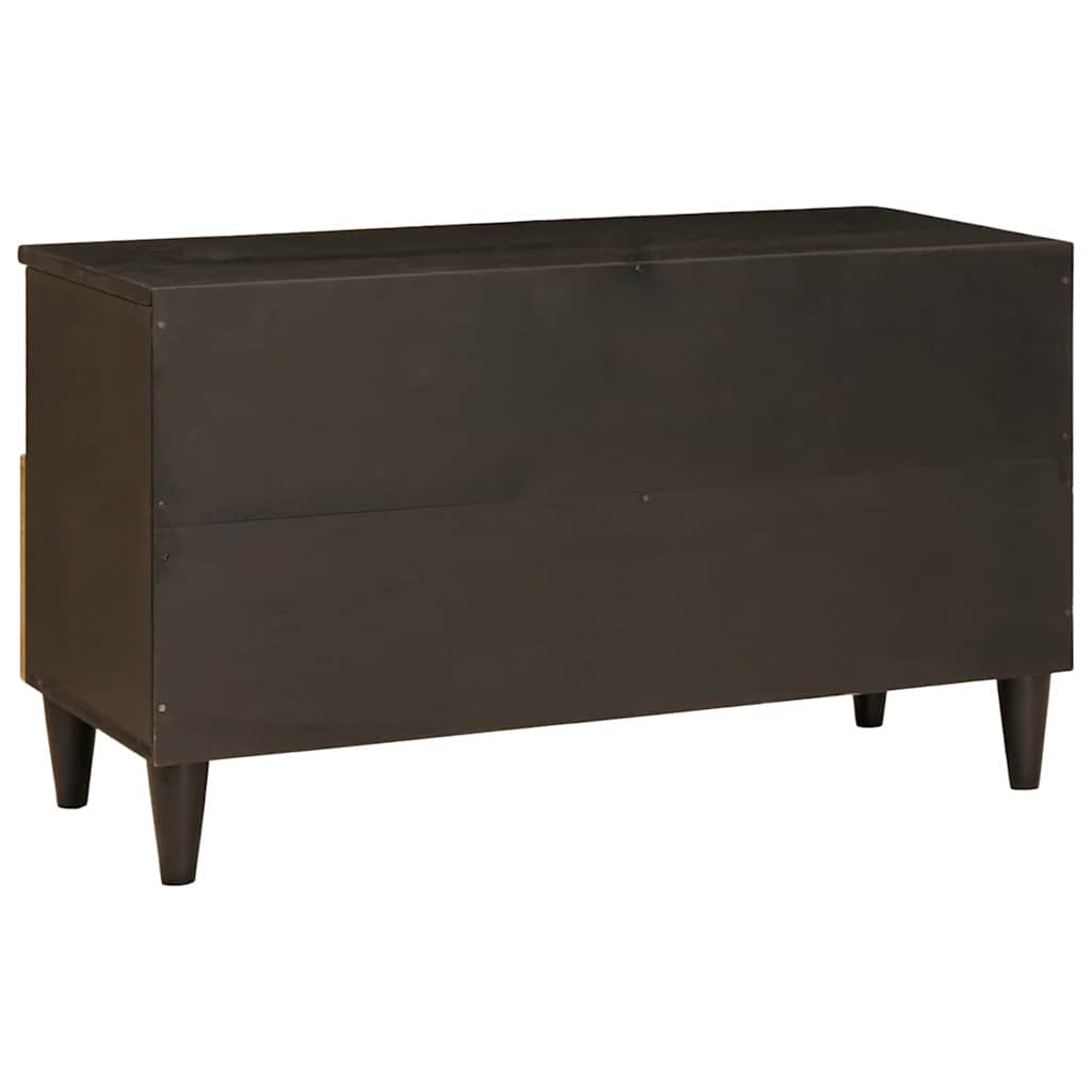 TV szekrény Fekete és Arany 80 x 33 x 46 cm Szerelt Fa