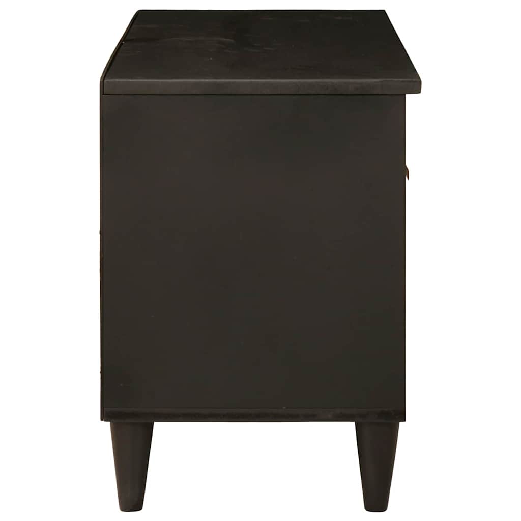 TV szekrény Fekete és Arany 80 x 33 x 46 cm Szerelt Fa