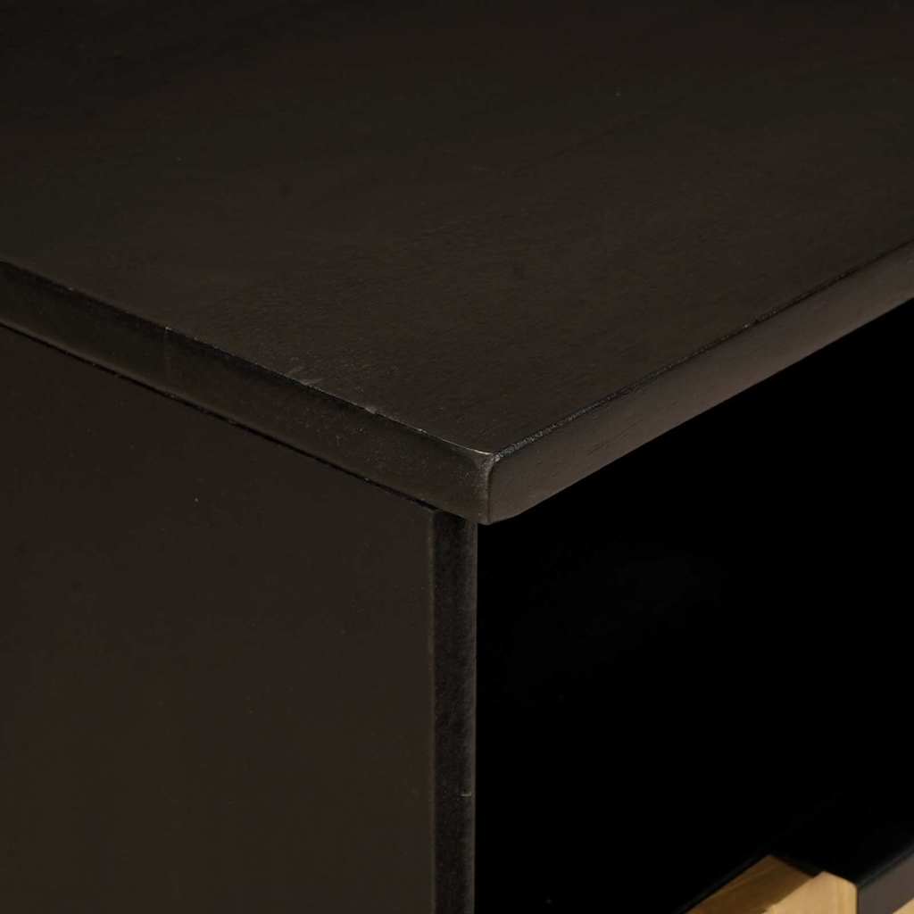 TV szekrény Fekete és Arany 100 x 33 x 46 cm Szerelt Fa