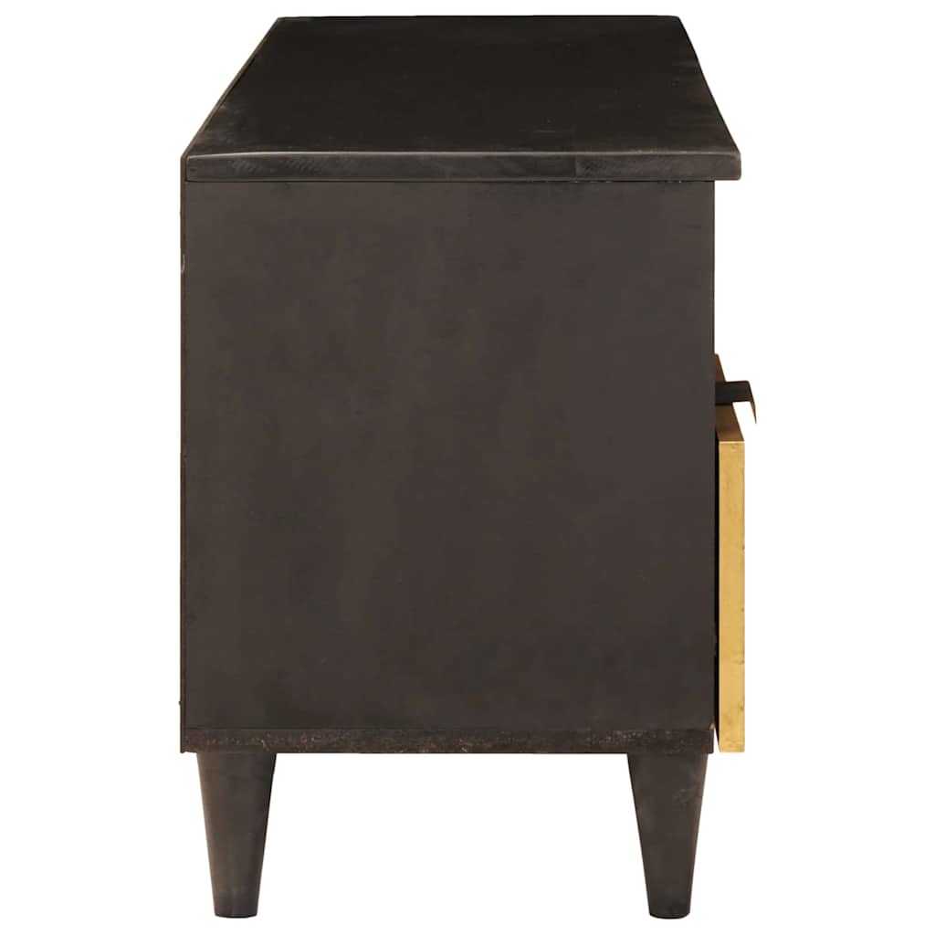 TV szekrény Fekete és Arany 100 x 33 x 46 cm Szerelt Fa