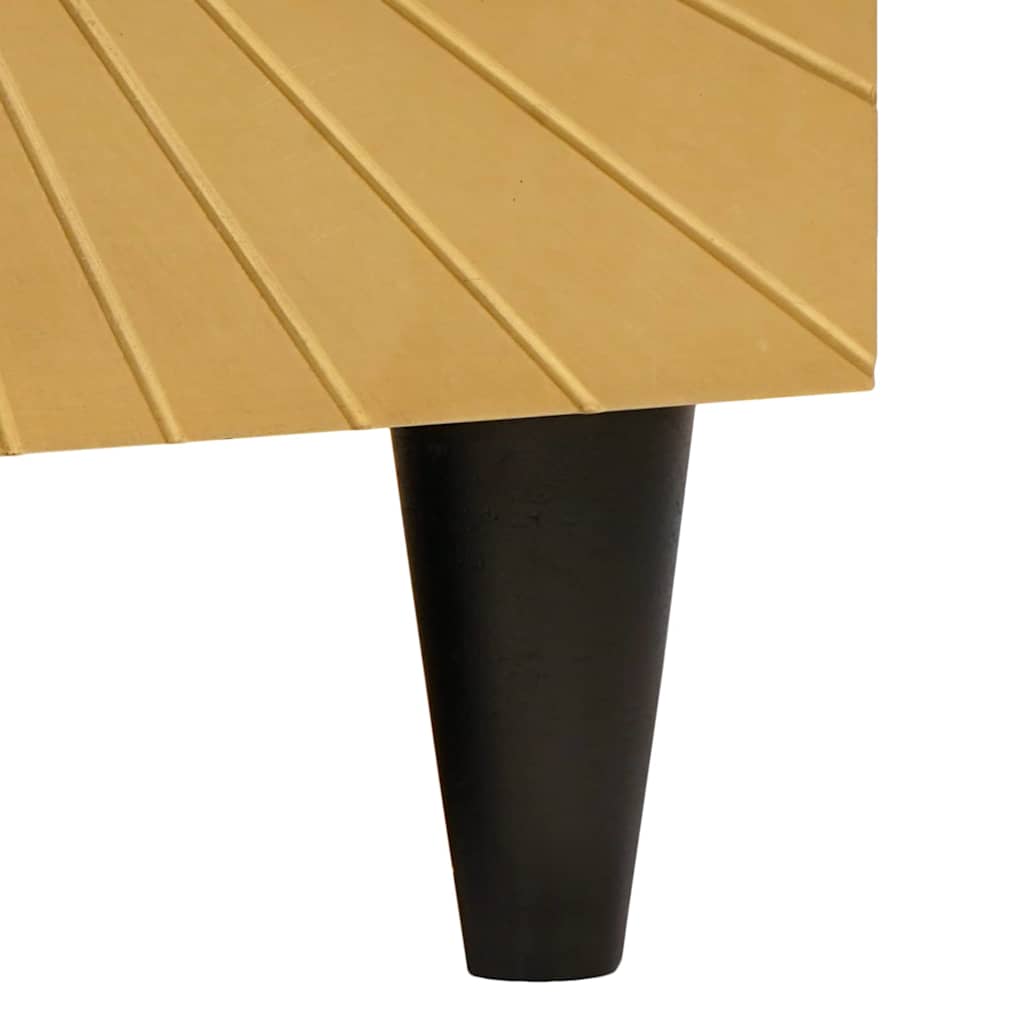 Széf polcokkal Fekete és Arany 60 x 33 x 75 cm Tömör Mangófát