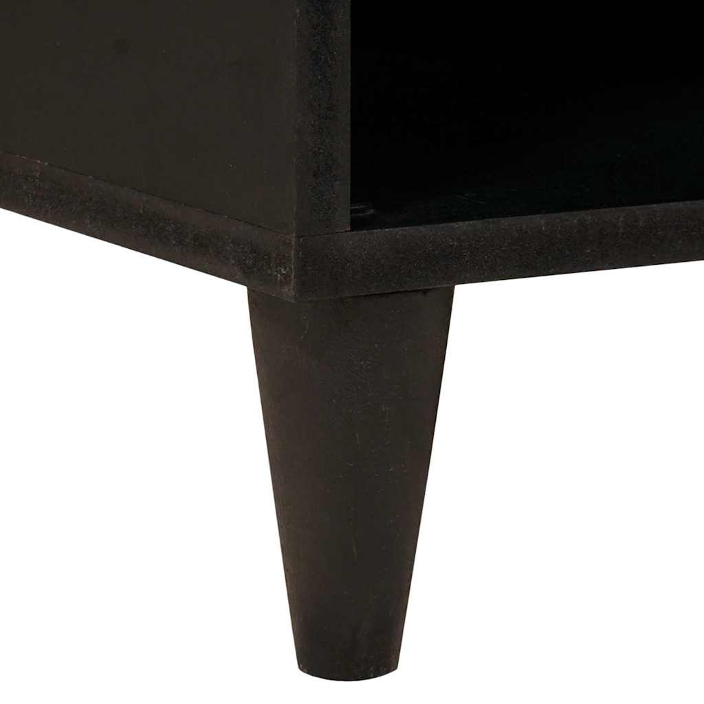 Oldalsó szekrény polcokkal Fekete és Arany 80 x 33,5 x 75 cm