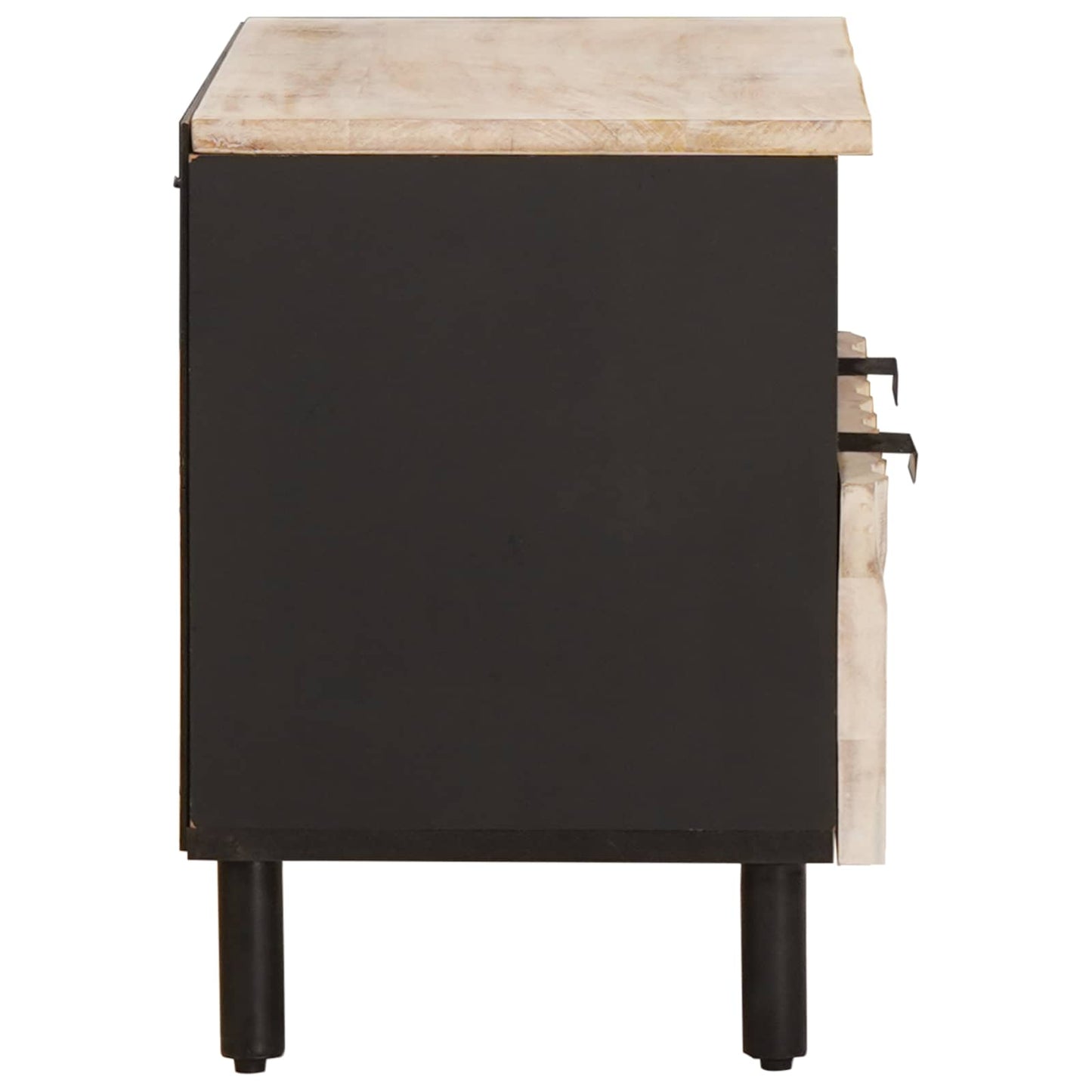 TV szekrény Fehér mosott felület 70 x 33 x 46 cm Tömör Mangófát