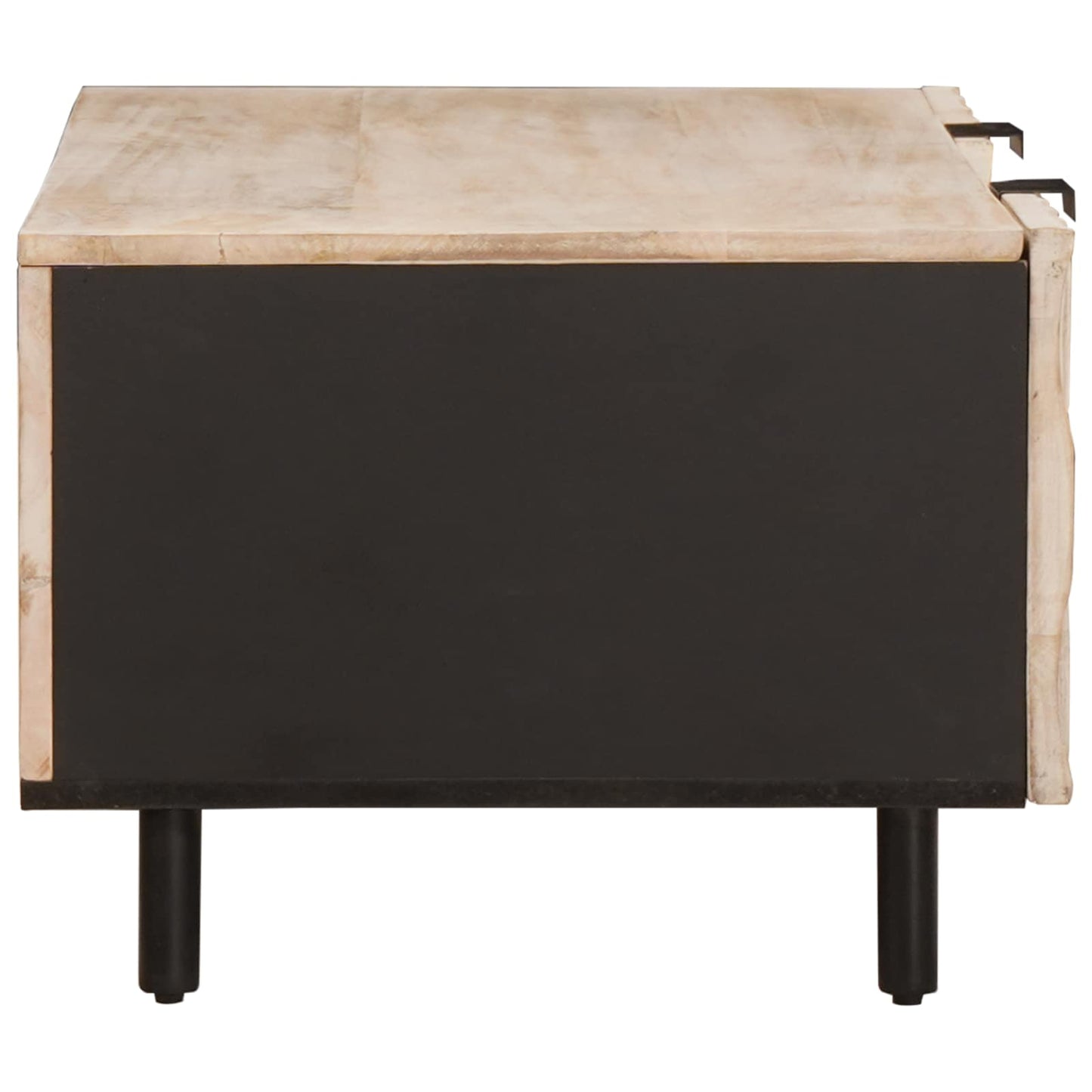 Dohányzóasztal Fehér 100 x 54 x 40 cm Tömör Mangófát
