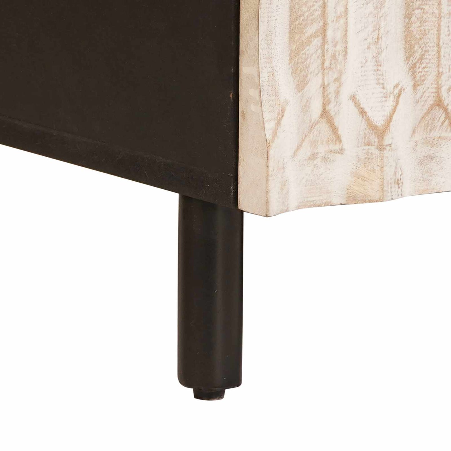Dohányzóasztal fiókkal Fehér 80 x 54 x 40 cm Tömör Mangófát