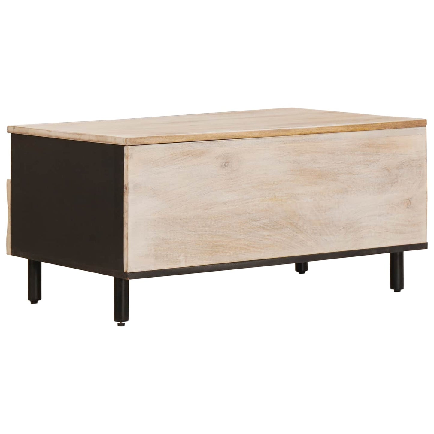 Dohányzóasztal fiókkal Fehér 80 x 54 x 40 cm Tömör Mangófát