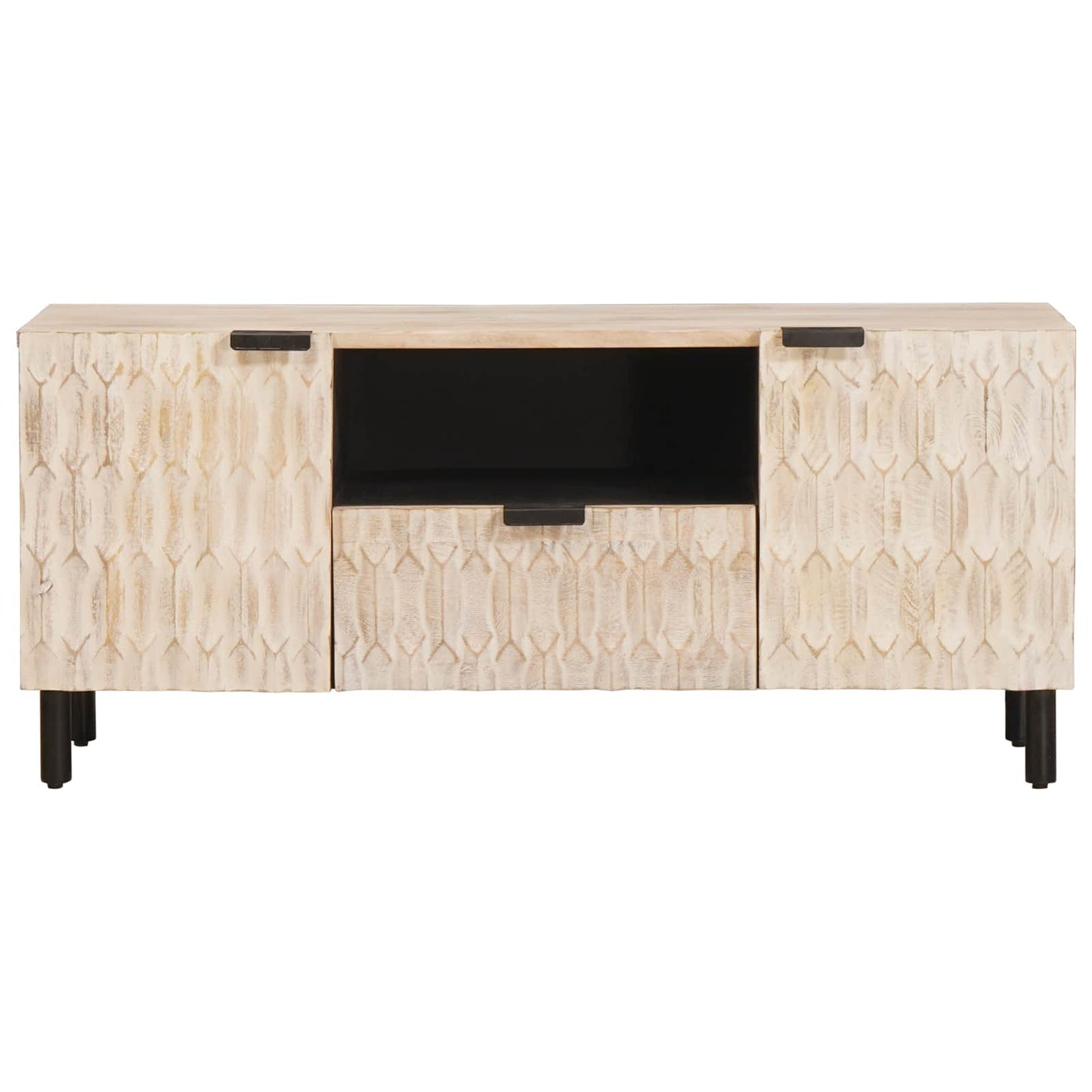 TV szekrény fiókkal Fehér mosott felület 105 x 33 x 46 cm