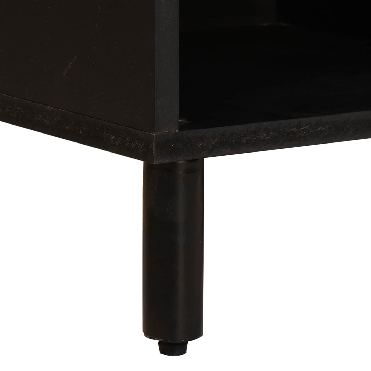 TV szekrény Fehér mosott felület 80 x 33 x 46 cm Tömör Mangófát