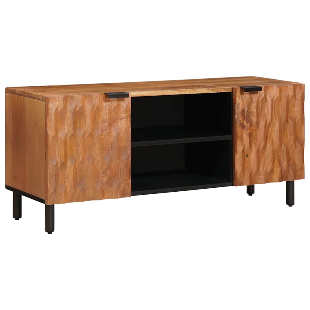 TV szekrény Akácbarna felület 105 x 33 x 46 cm Tömör Mangófát