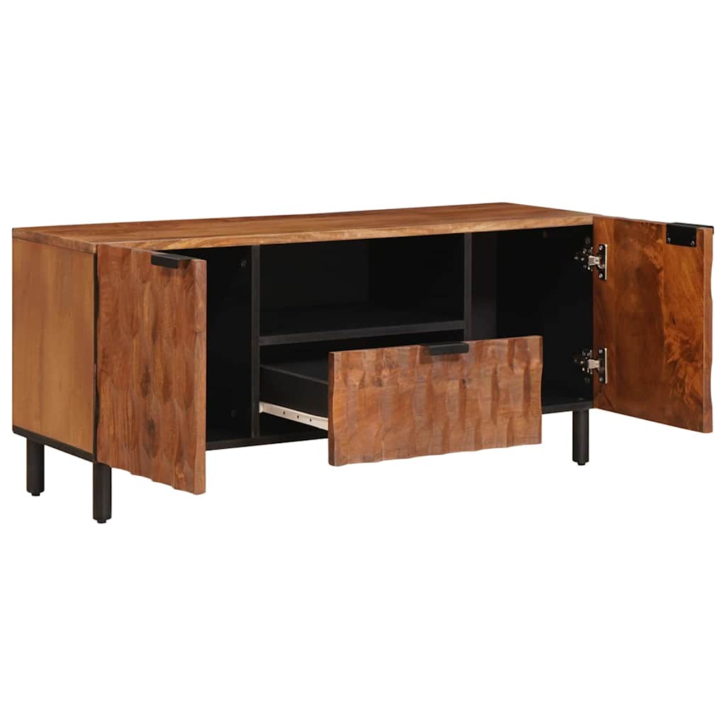 TV szekrény Akácbarna felület 105 x 33 x 46 cm Tömör Mangófát