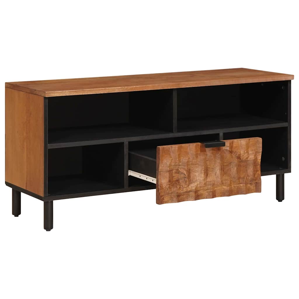 TV szekrény Akácbarna felület 100 x 33 x 46 cm Tömör Mangófát