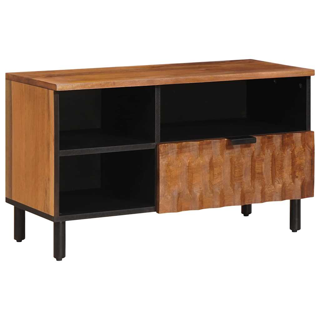 TV szekrény Akácbarna felület 80 x 33 x 46 cm Tömör Mangófát
