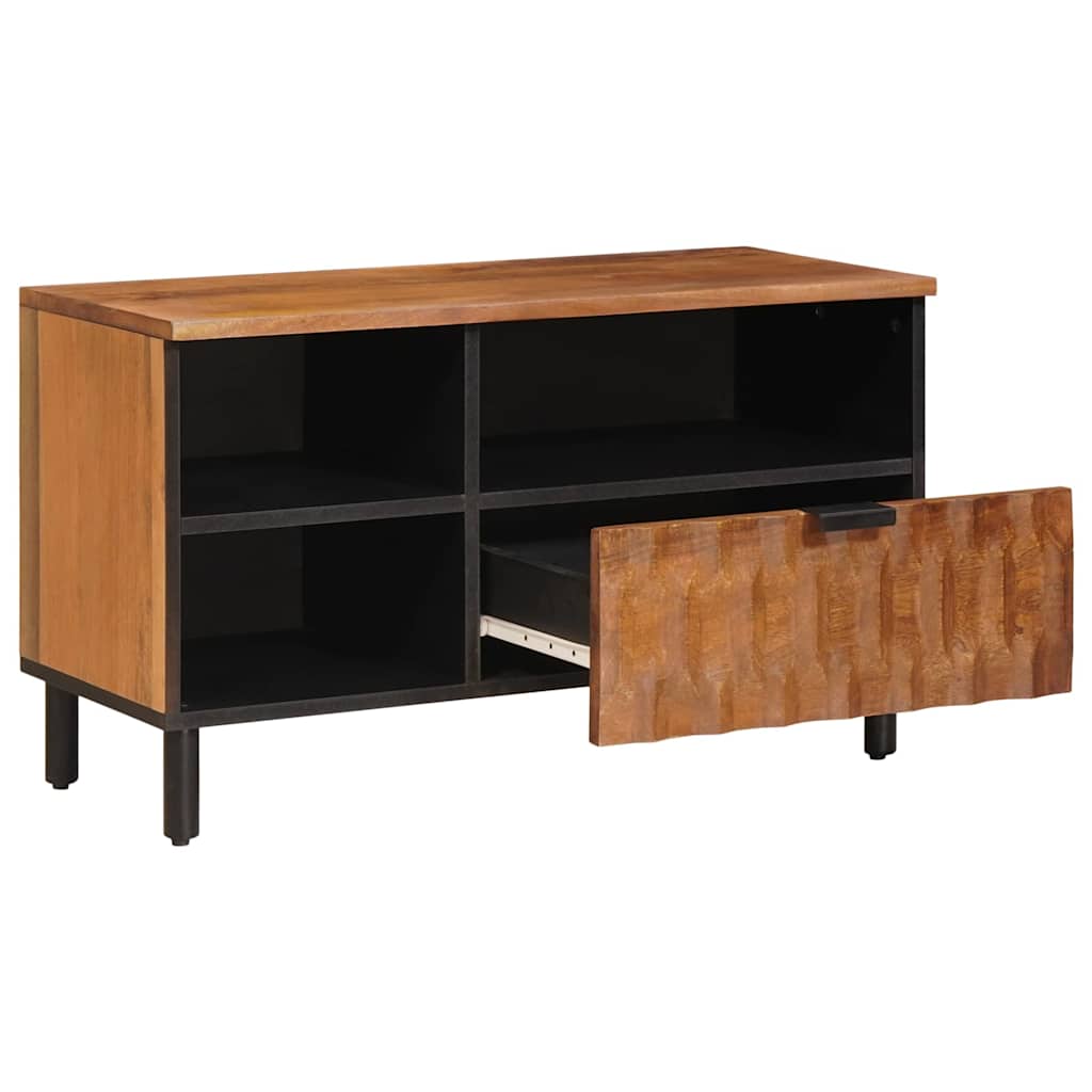 TV szekrény Akácbarna felület 80 x 33 x 46 cm Tömör Mangófát