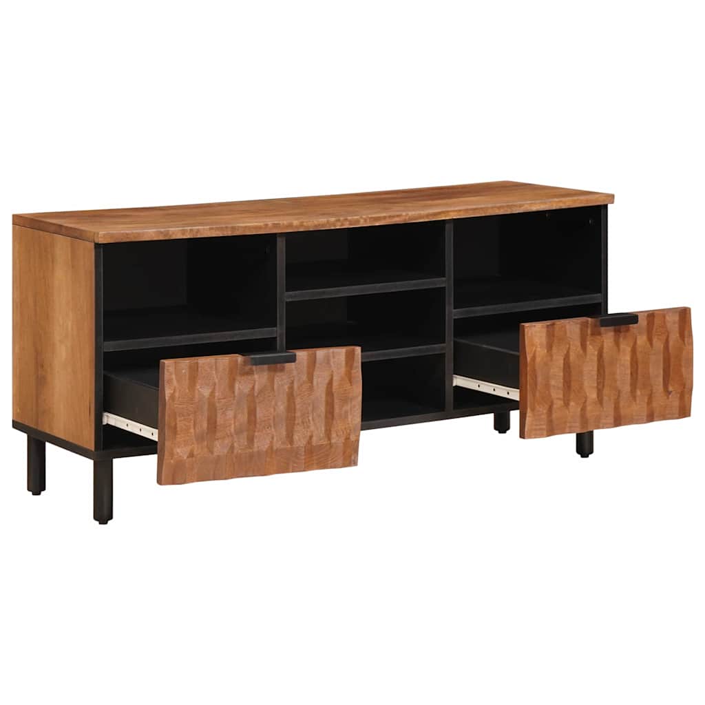 TV szekrény Akácbarna felület 100 x 33 x 46 cm Tömör Mangófát