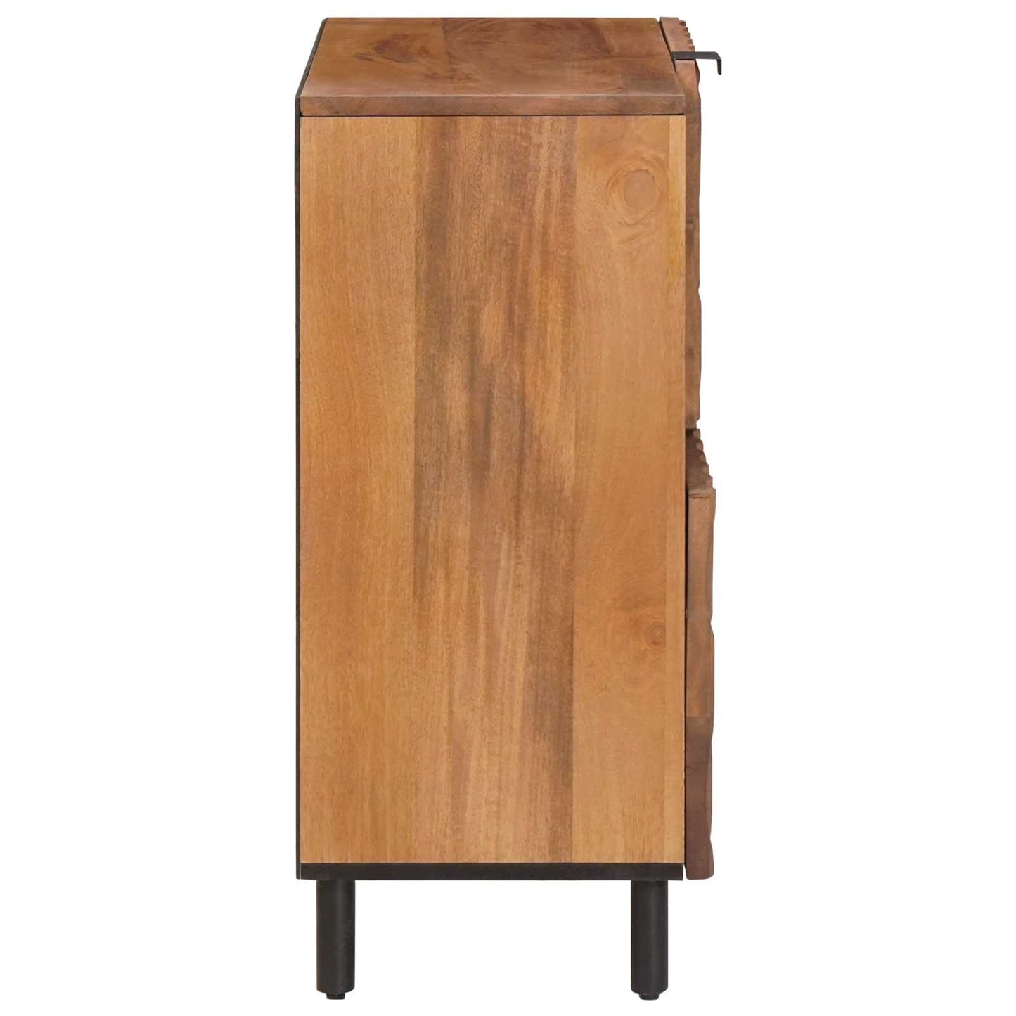 Széf tárolóval Akácbarna felület 80 x 33 x 75 cm Tömör Mangófát