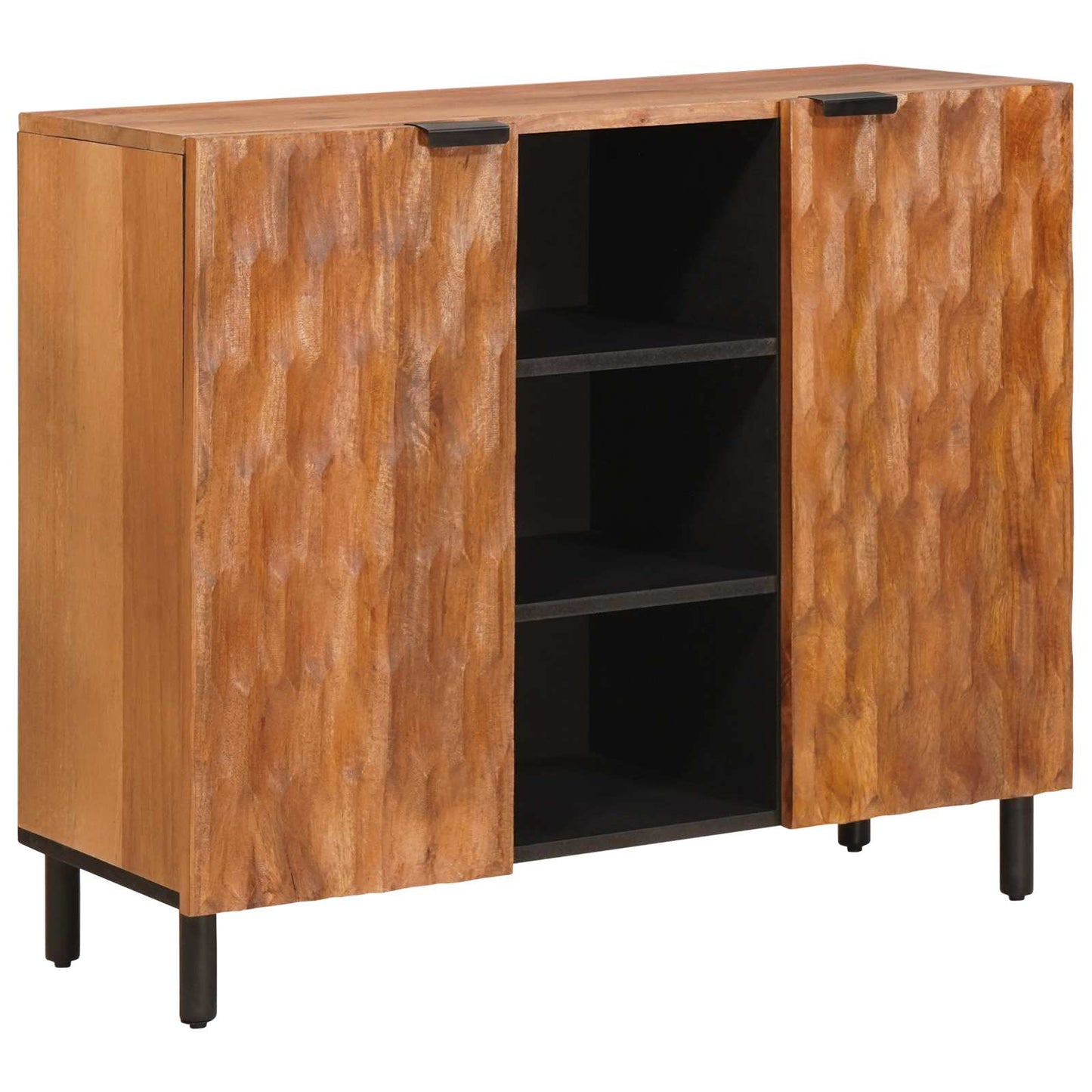 Széf polcokkal Akácbarna felület 90 x 33 x 75 cm Tömör Mangófát