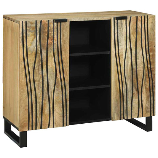 Komód Barna 90 x 33 x 75 cm tömör mangófa