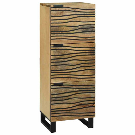 Highboard Barna 40 x 33 x 110 cm tömör mangófa