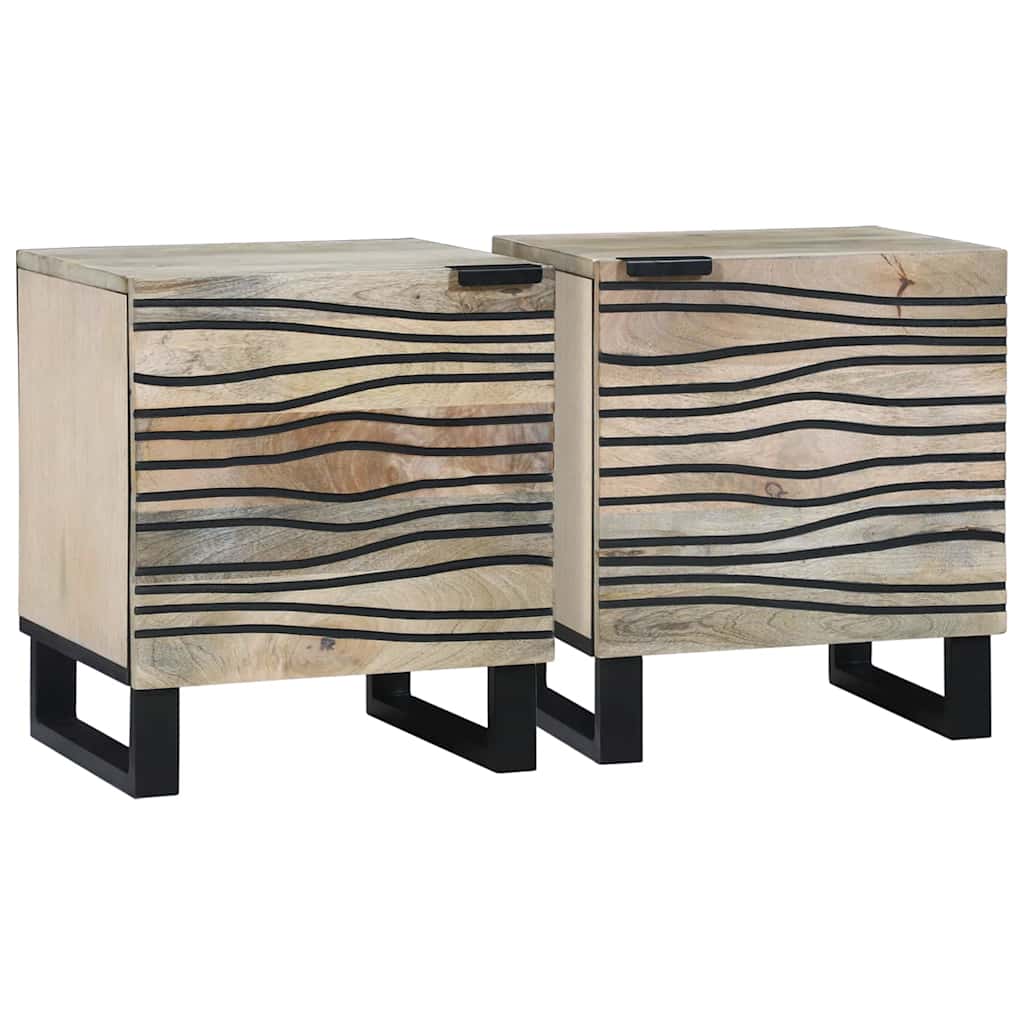 Éjjeliszekrény 2 pcs Fehér 40 x 33 x 46 cm Szerelt Fa
