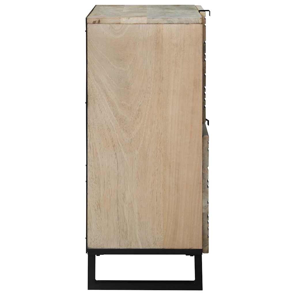 Komód Fehér 80 x 33 x 75 cm tömör mangófa