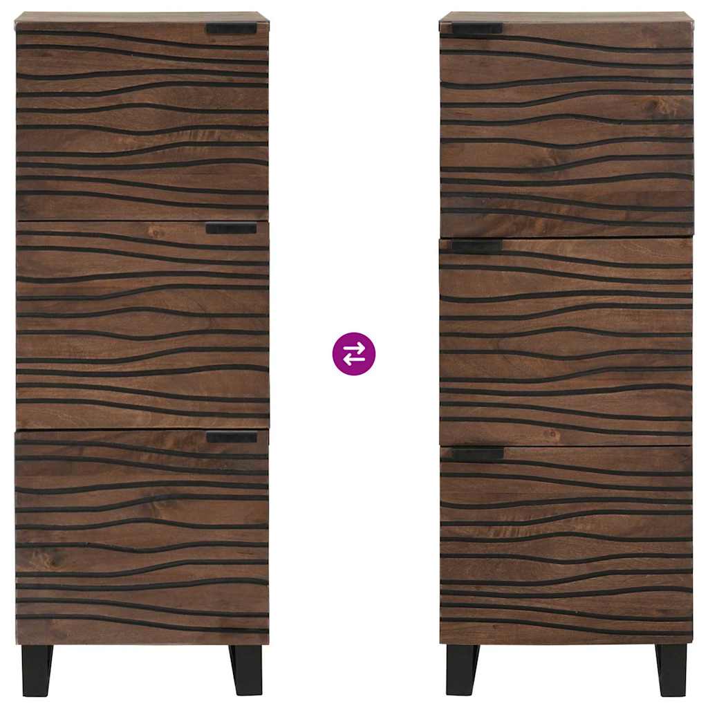 Highboard Barna 40 x 33 x 110 cm tömör mangófa