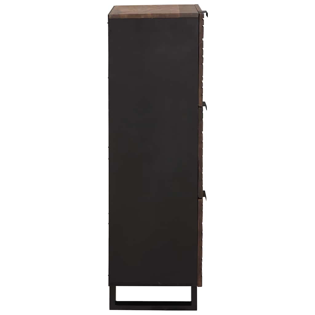 Highboard Barna 40 x 33 x 110 cm tömör mangófa