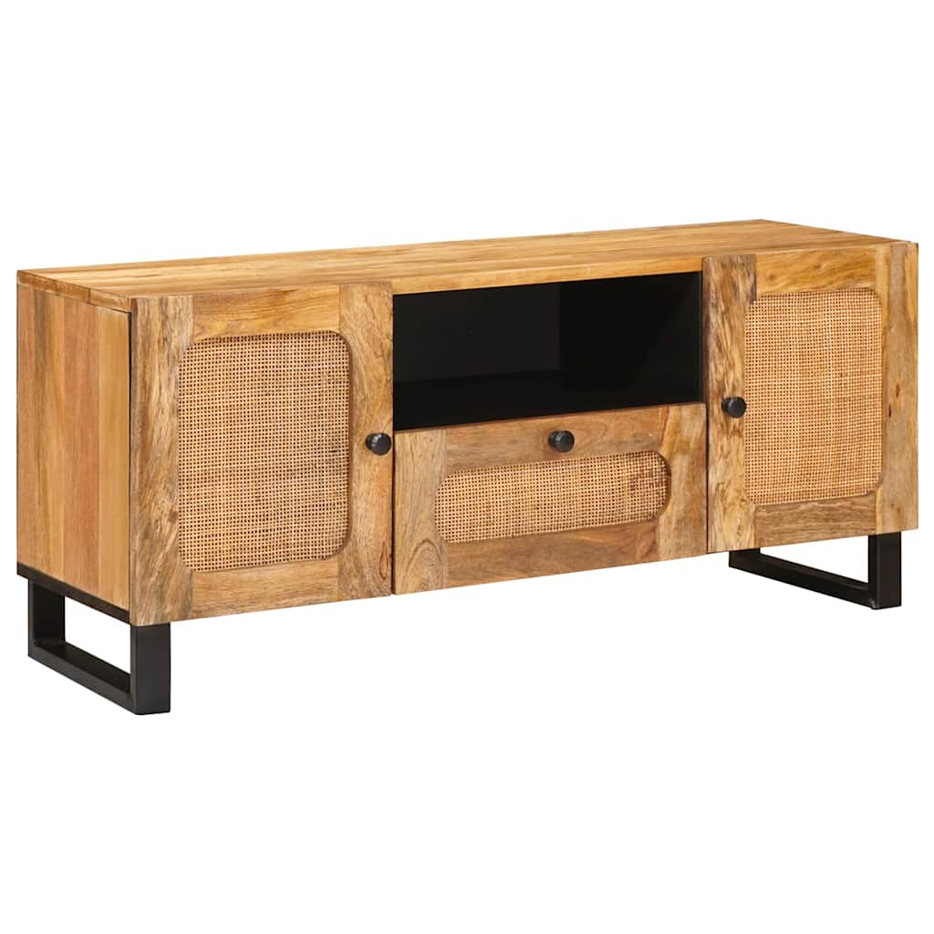 TV szekrény fiókkal Barna 105 x 33 x 46 cm Tömör Mangófát