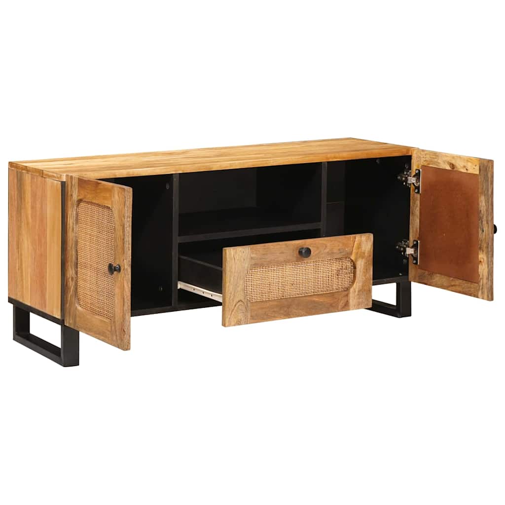 TV szekrény fiókkal Barna 105 x 33 x 46 cm Tömör Mangófát