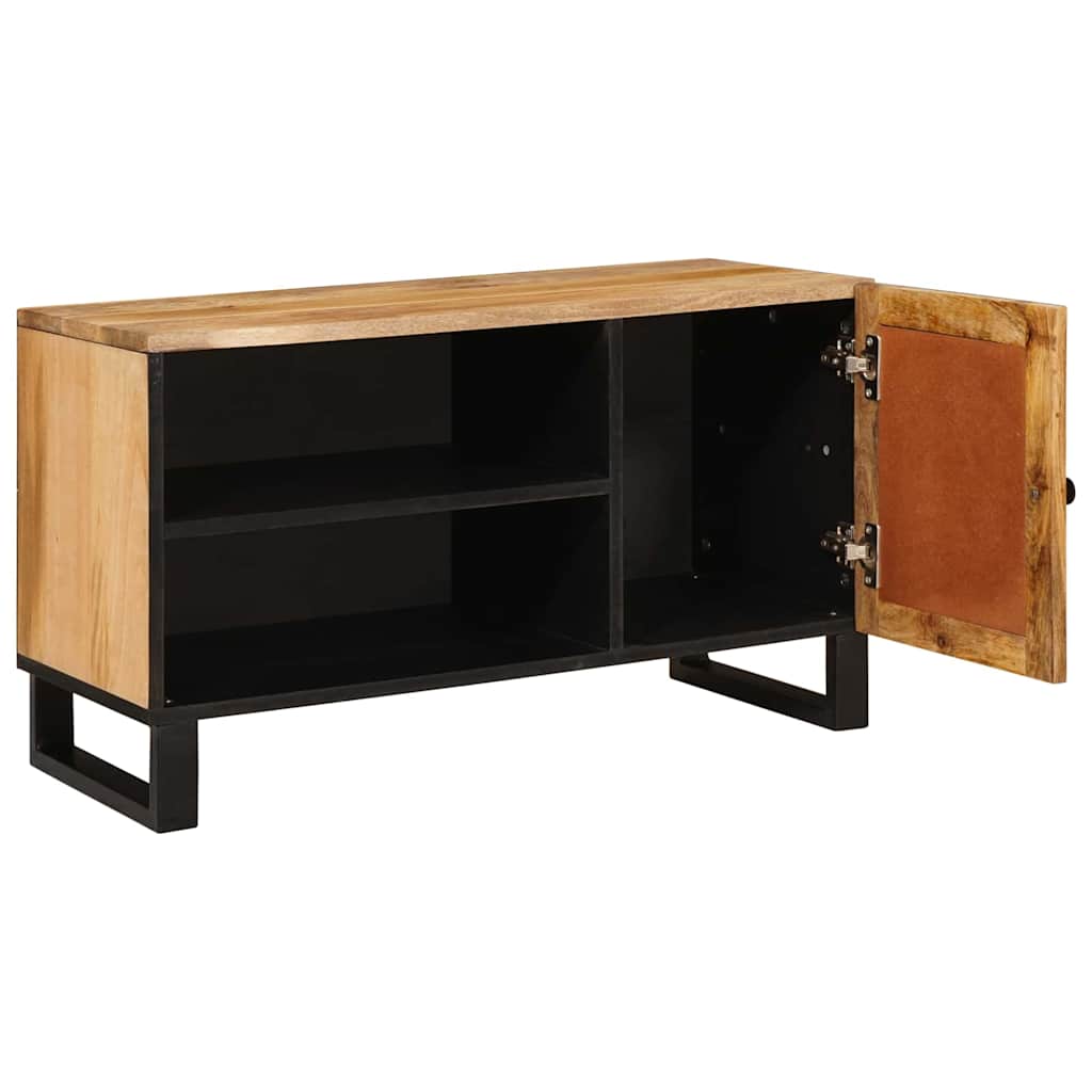TV szekrény tárolóval Barna 80 x 33 x 46 cm Tömör Mangófát