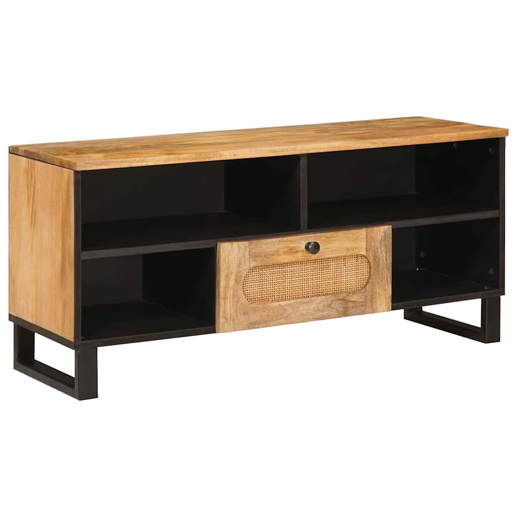 TV szekrény fiókkal Barna 100 x 33 x 46 cm Tömör Mangófát