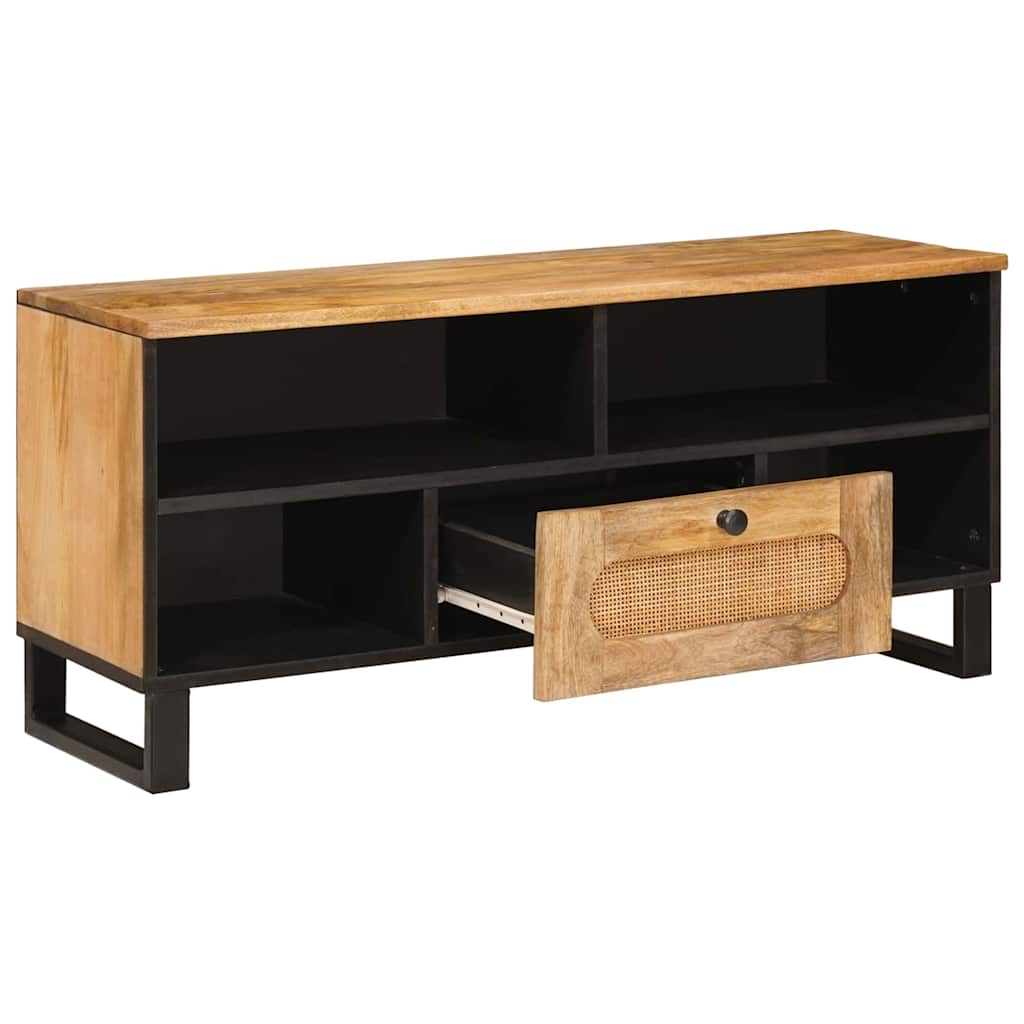 TV szekrény fiókkal Barna 100 x 33 x 46 cm Tömör Mangófát