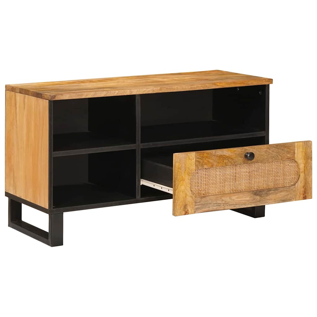 TV szekrény fiókkal Barna 80 x 33 x 46 cm Tömör Mangófát