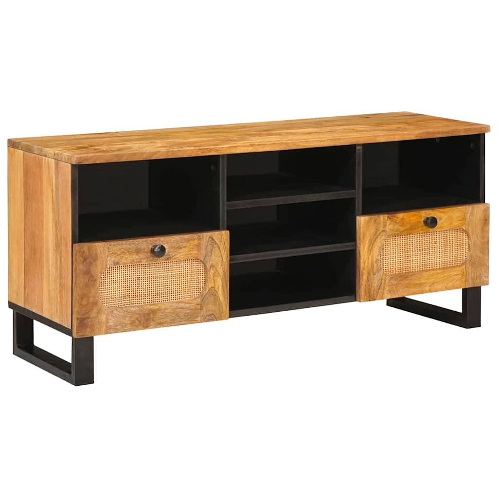 TV szekrény fiókkal Barna 100 x 33 x 46 cm Tömör Mangófát