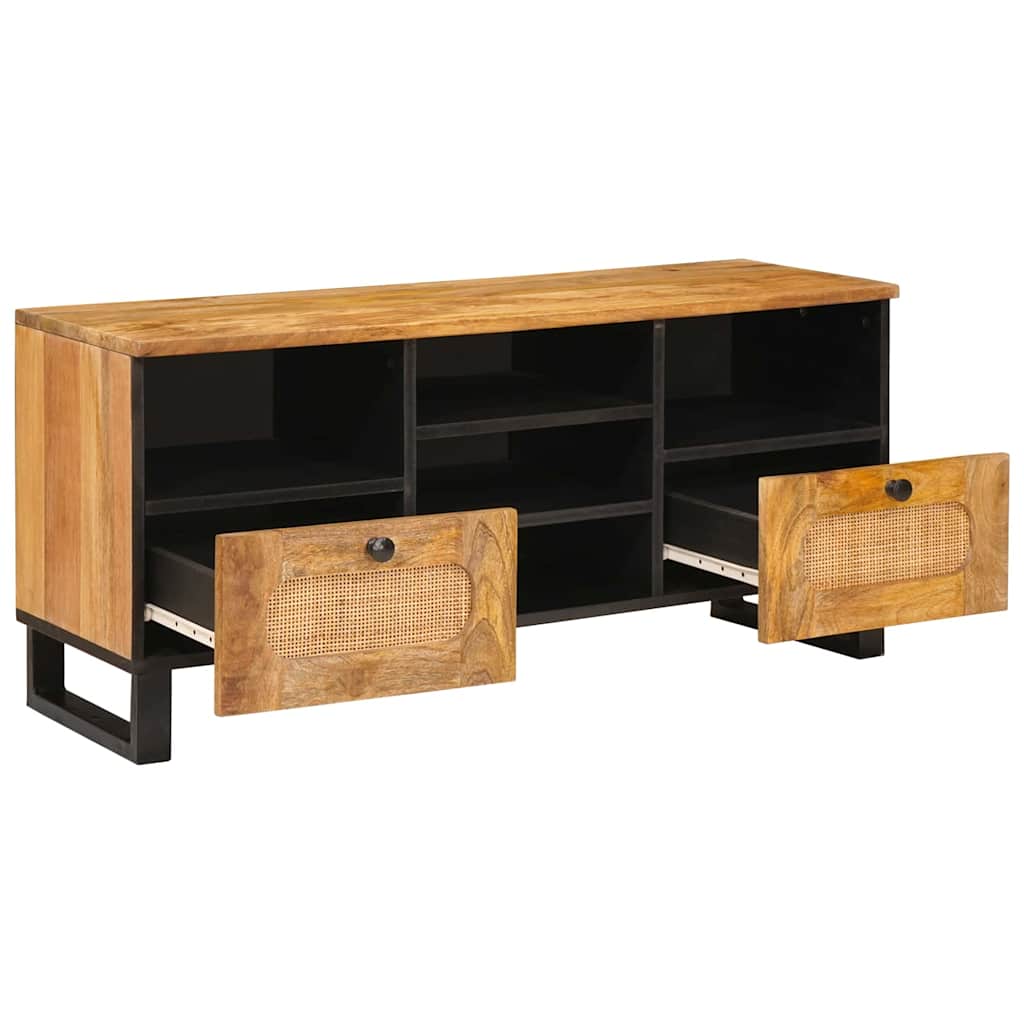 TV szekrény fiókkal Barna 100 x 33 x 46 cm Tömör Mangófát