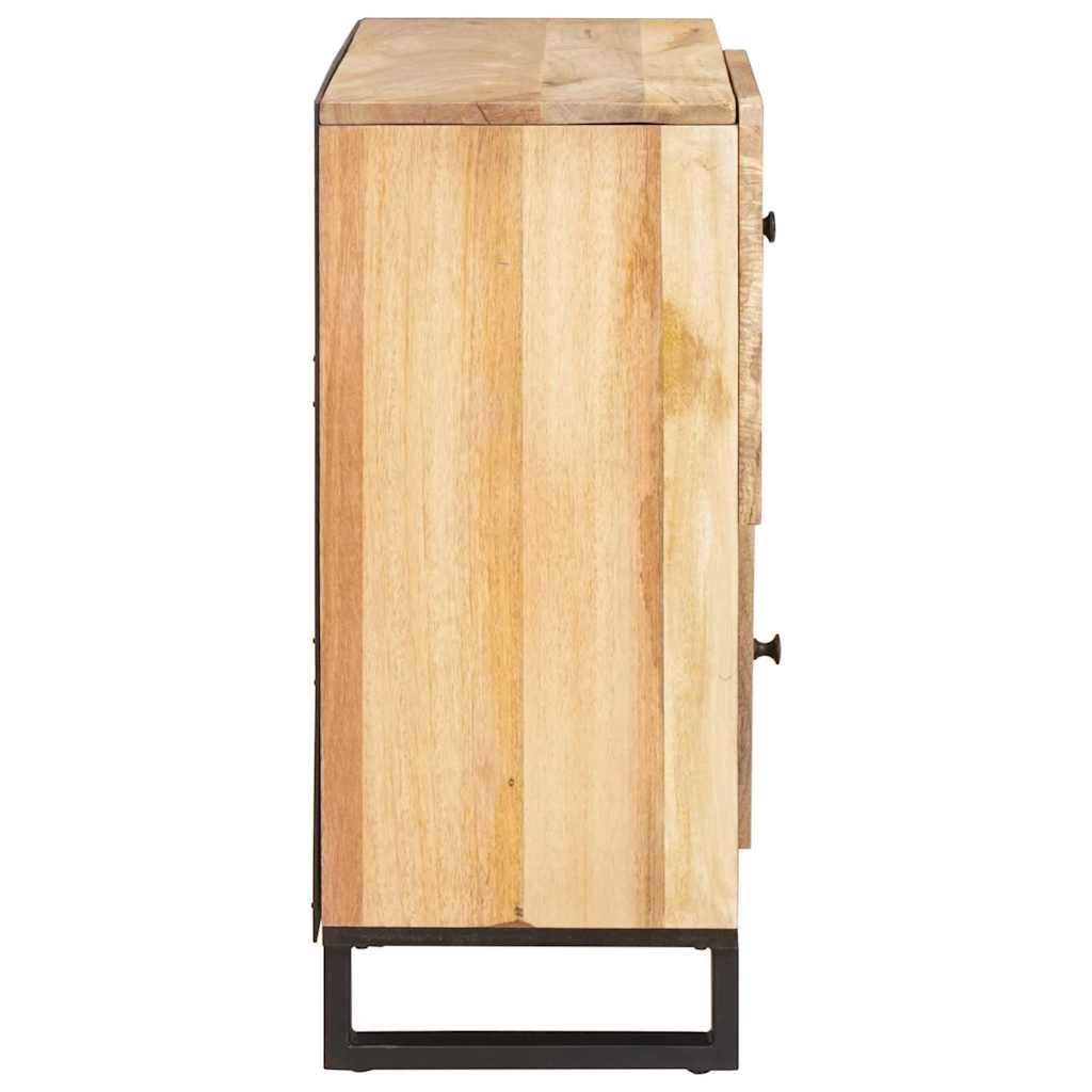 Széf tárolóval ajtóval Barna 80 x 33 x 75 cm Tömör Mangófát