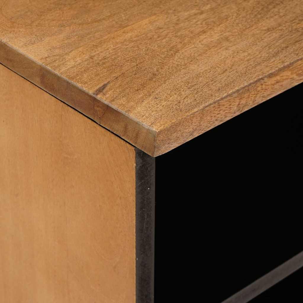 TV szekrény fiókkal polcokkal 100 x 33 x 46 cm Tömör Mangófát