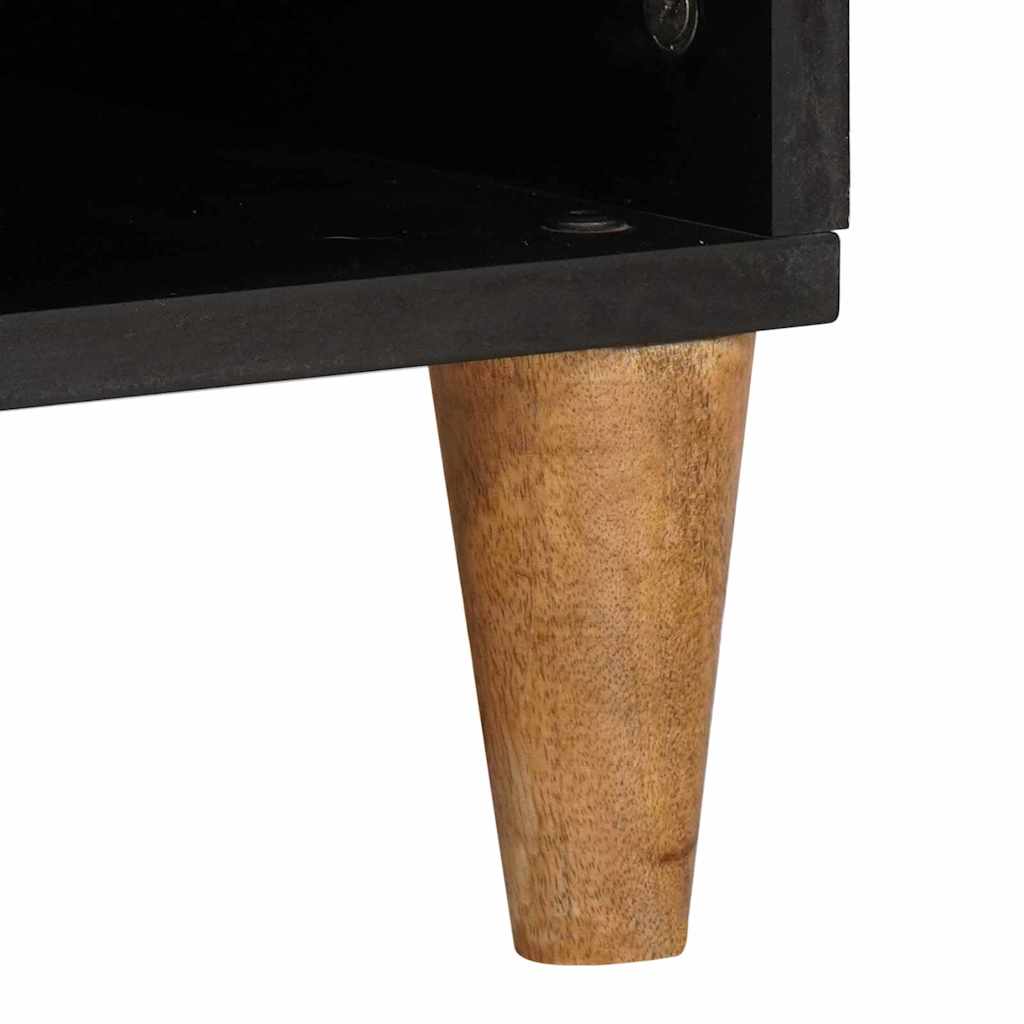 TV szekrény fiókkal polcokkal 100 x 33 x 46 cm Tömör Mangófát