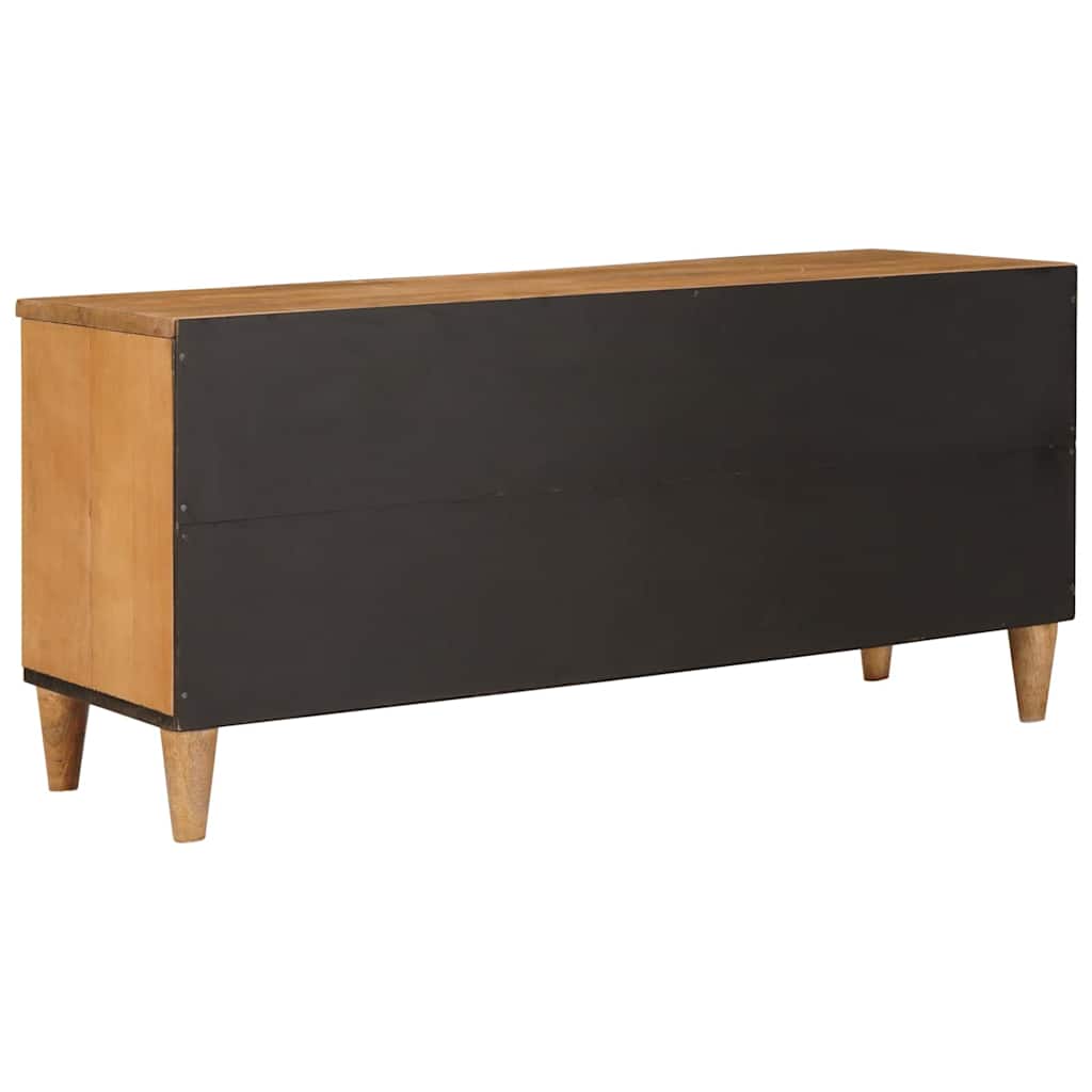 TV szekrény fiókkal polcokkal 100 x 33 x 46 cm Tömör Mangófát