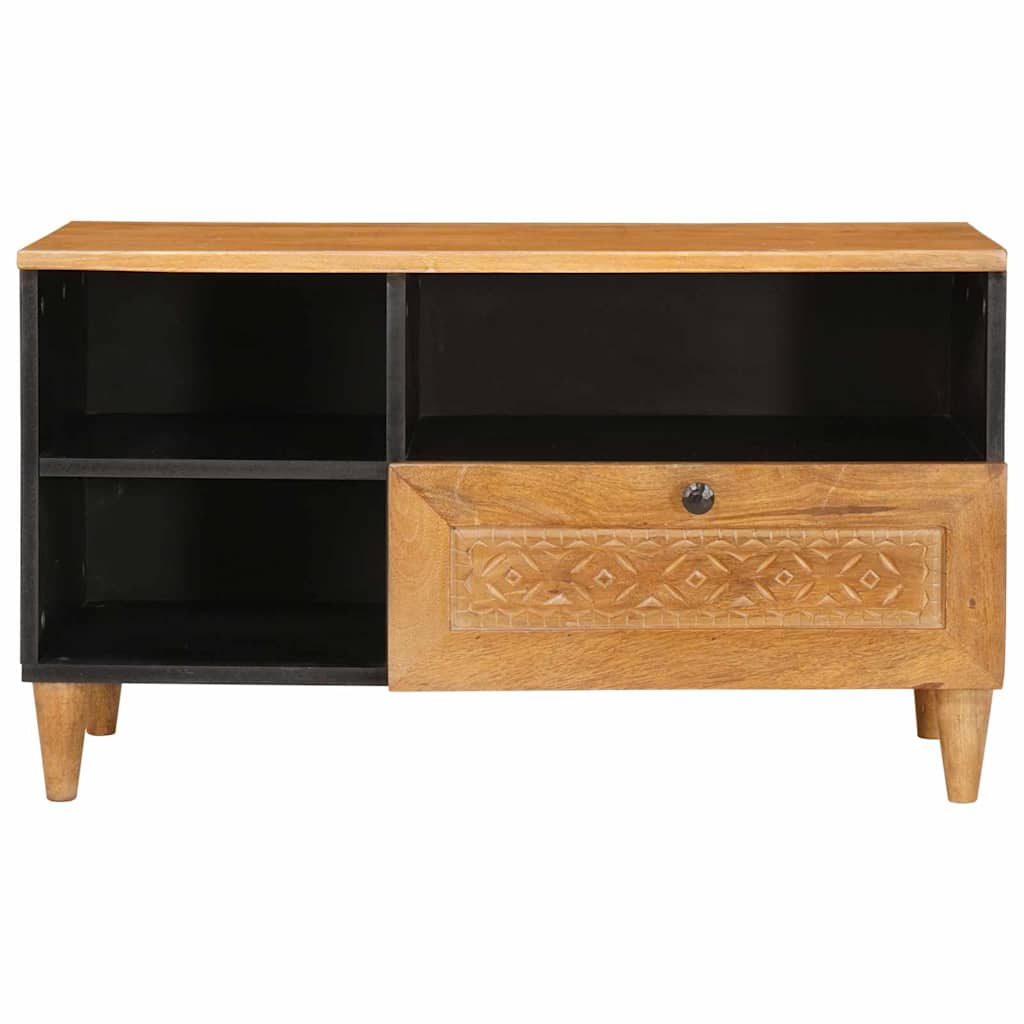 TV szekrény fiókkal polcokkal 80 x 33 x 46 cm Tömör Mangófát