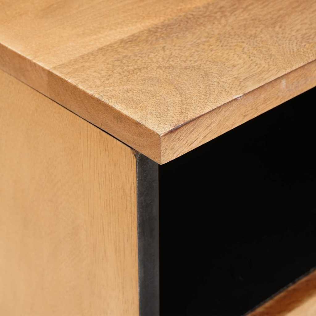 TV szekrény fiókkal polcokkal 100 x 33 x 46 cm Tömör Mangófát