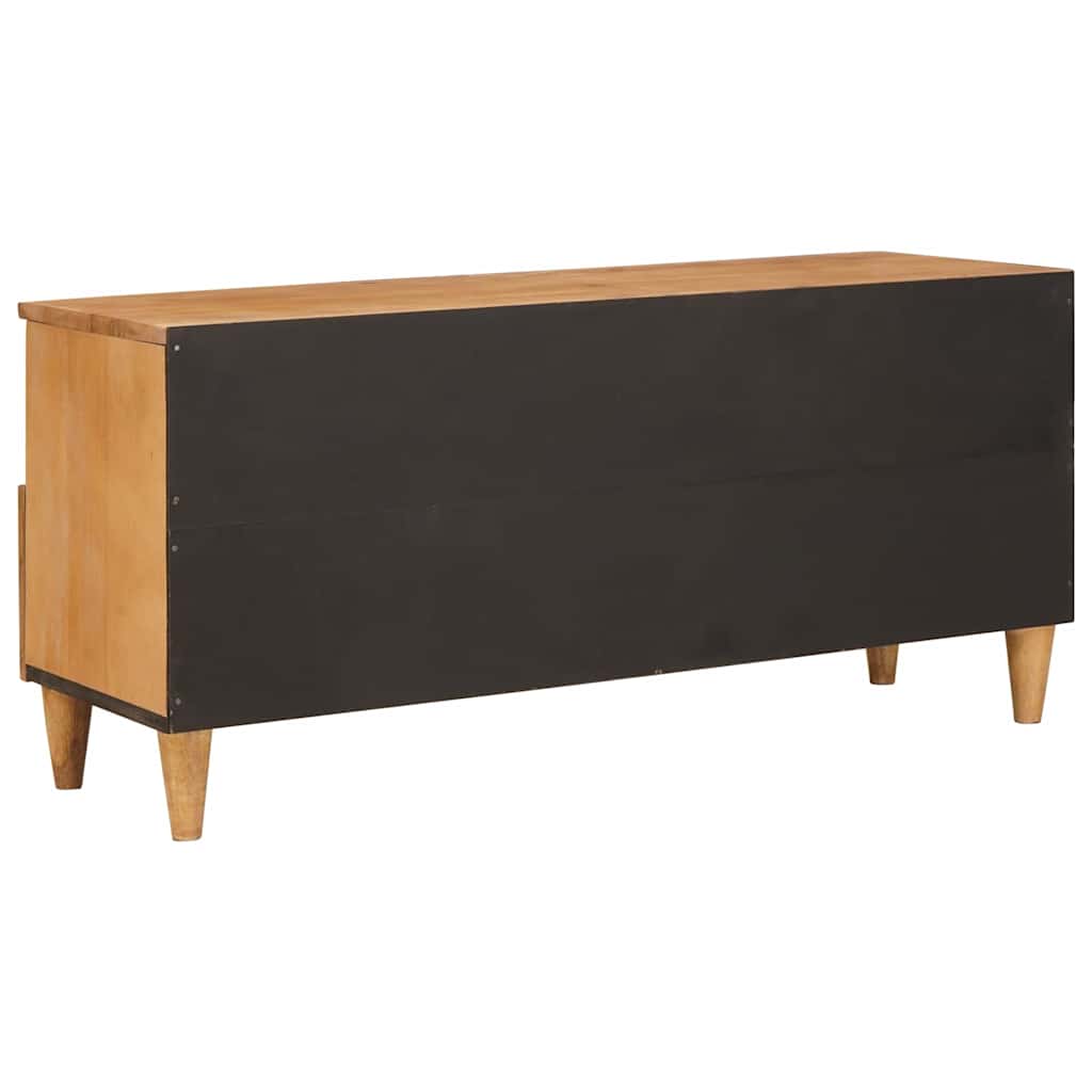TV szekrény fiókkal polcokkal 100 x 33 x 46 cm Tömör Mangófát