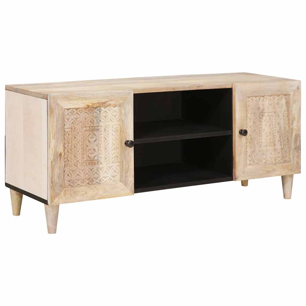 TV egységek polcokkal tárolóval Fehér 105 x 33 x 46 cm Faanyag
