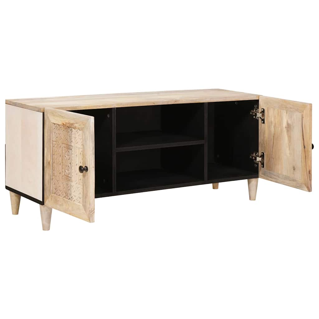 TV egységek polcokkal tárolóval Fehér 105 x 33 x 46 cm Faanyag