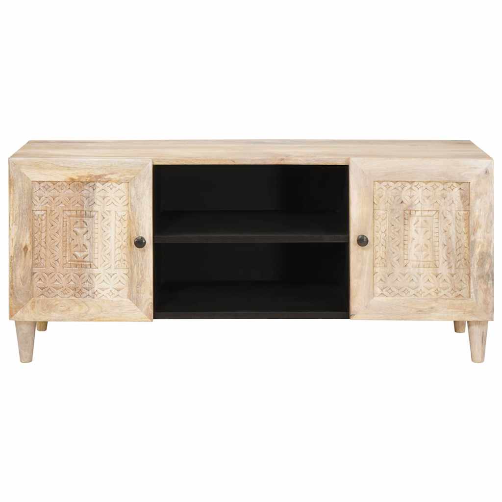 TV egységek polcokkal tárolóval Fehér 105 x 33 x 46 cm Faanyag