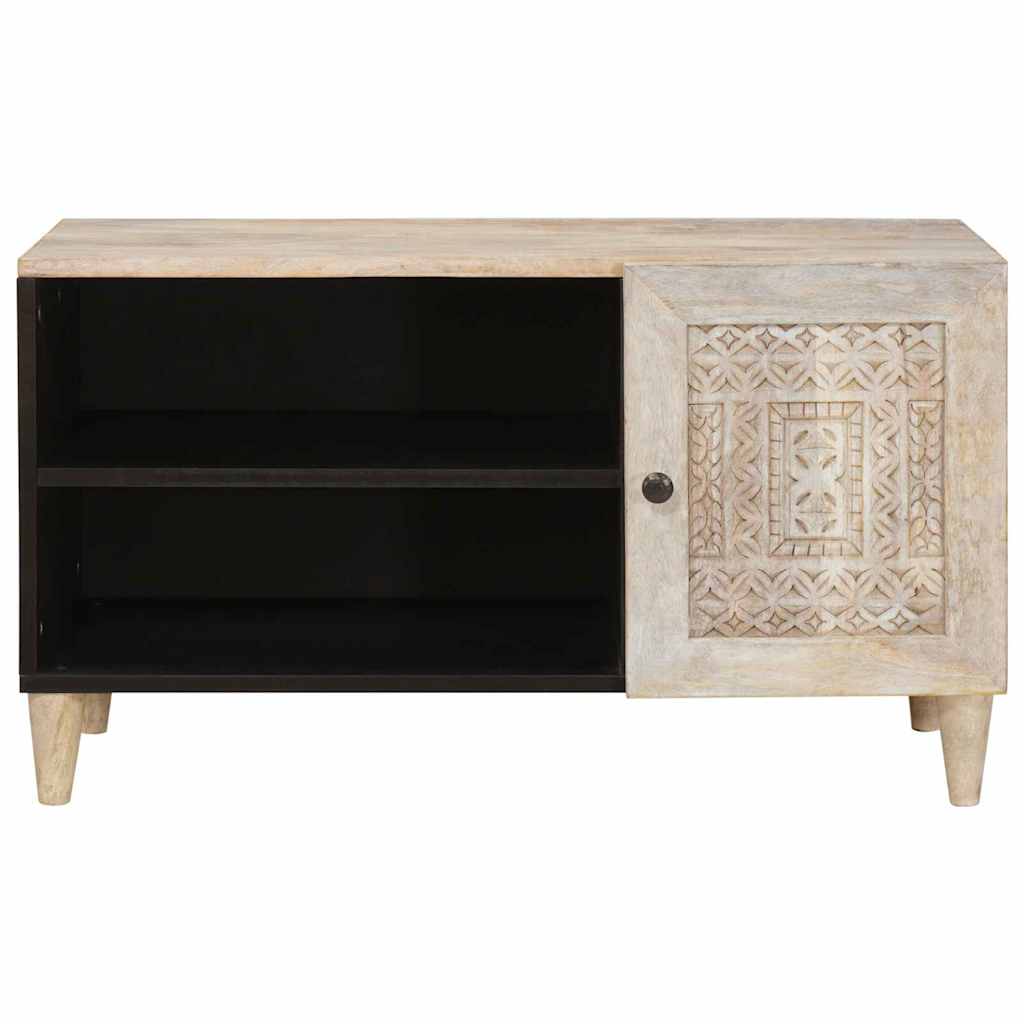 TV egységek polcokkal tárolóval Fehér 80 x 33 x 46 cm Faanyag