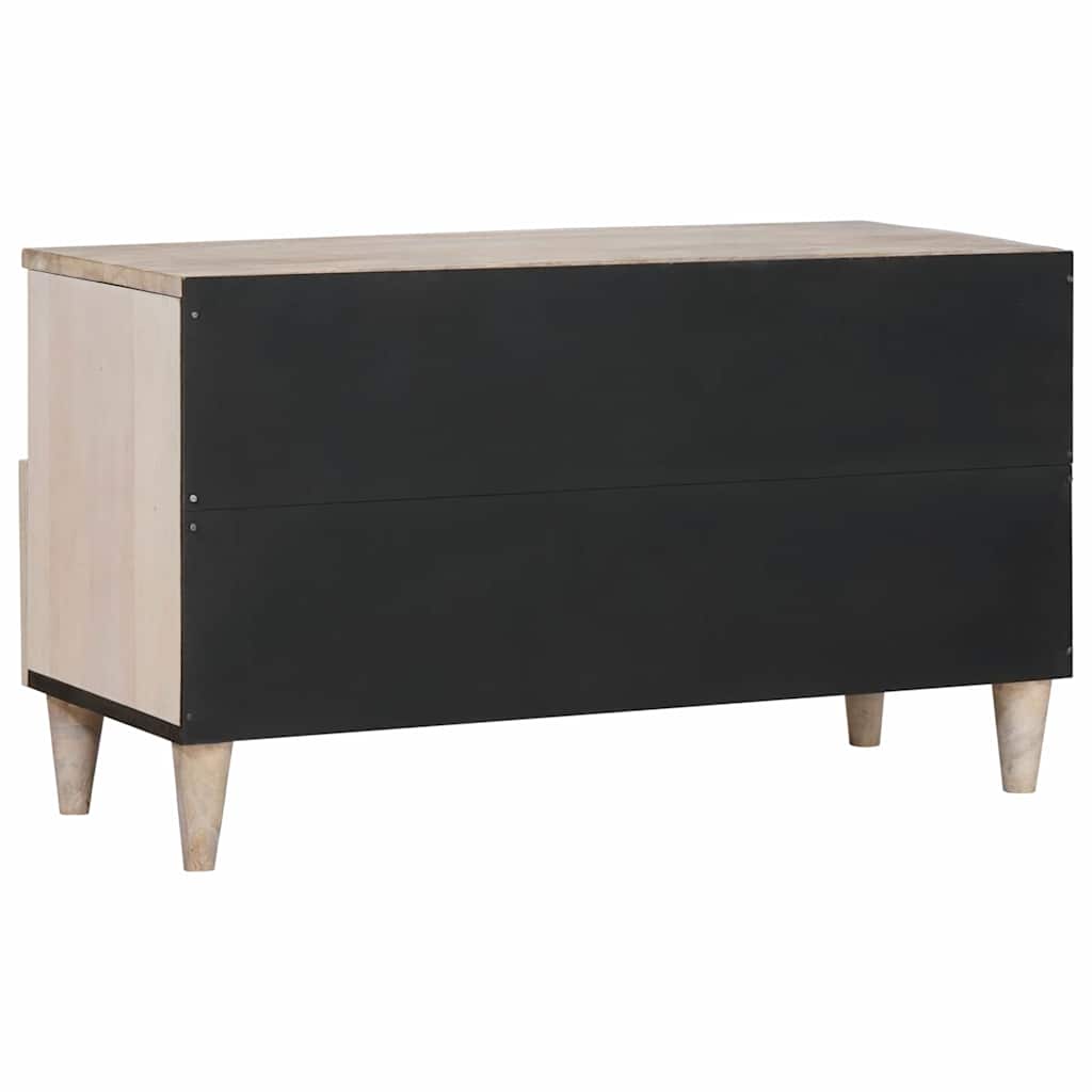 TV szekrény Fehérre fehérített 80 x 33 x 46 cm Tömör Mangófát