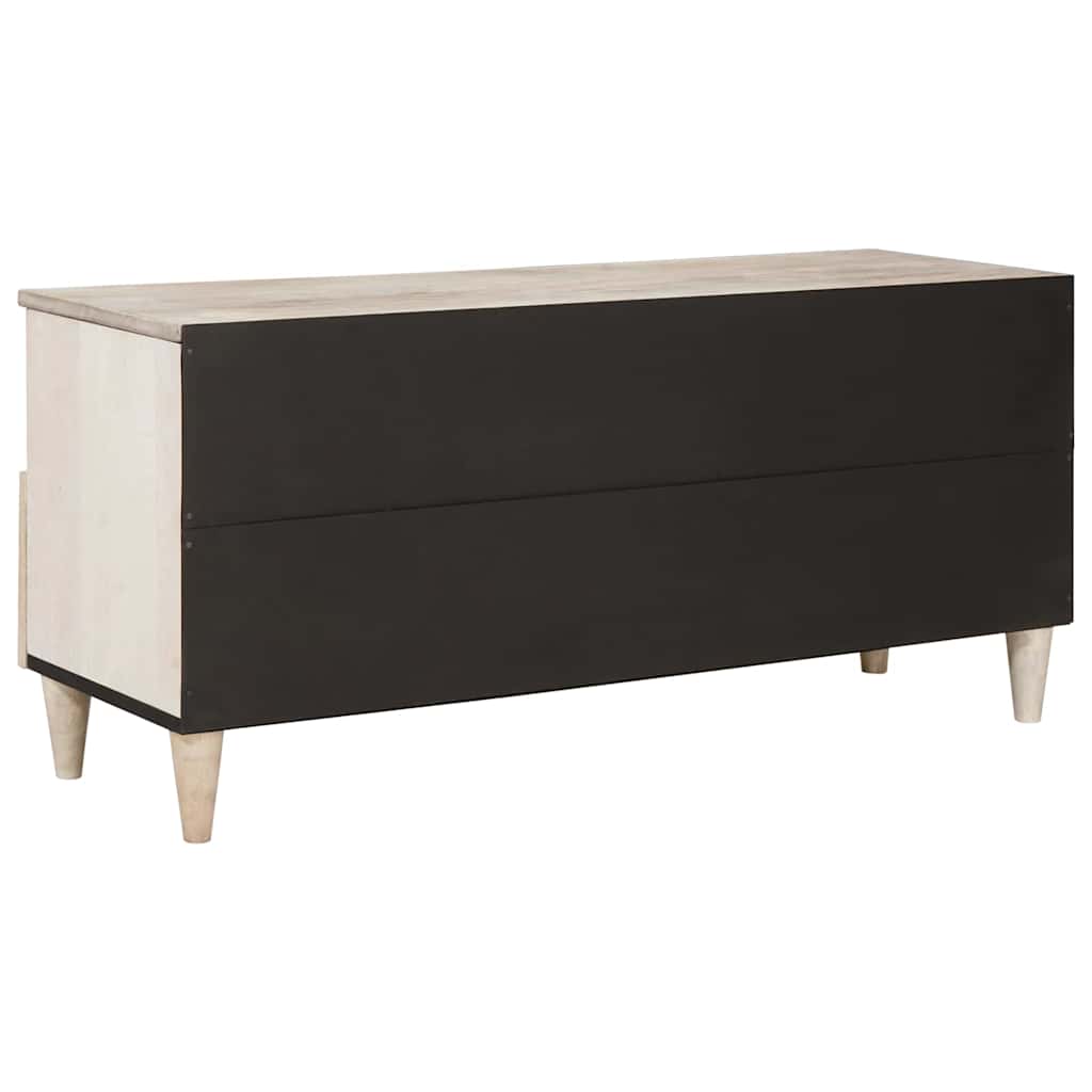 TV szekrény Fehérre fehérített 100 x 33 x 46 cm Tömör Mangófát