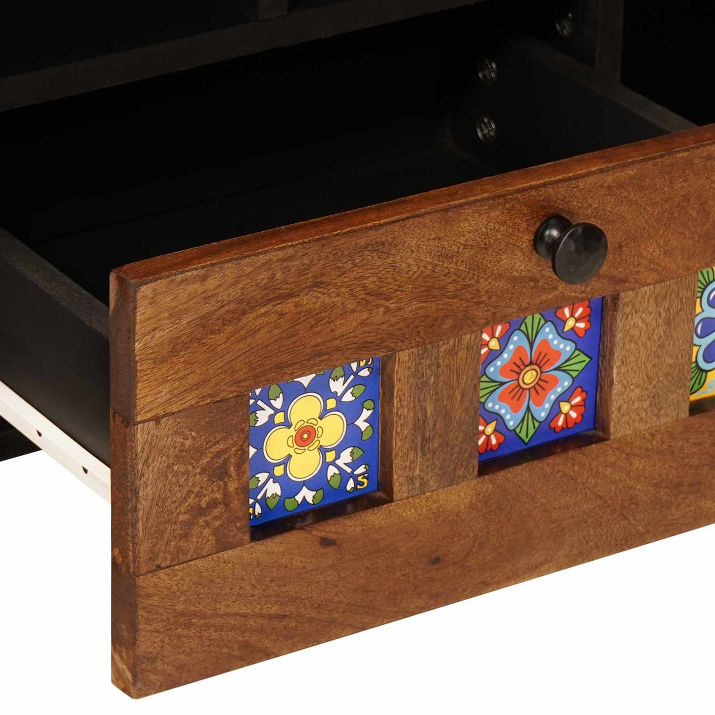 TV szekrény fiókkal Dió 100 x 33 x 46 cm Tömör Mangófát